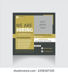 We are Hiring social media post
