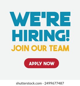 we are hiring social media post ediable illustration 