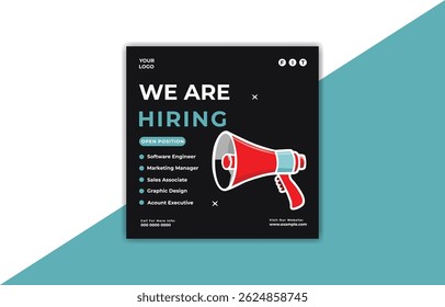 We are hiring social media post template