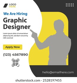 We are hiring social media template design editable file