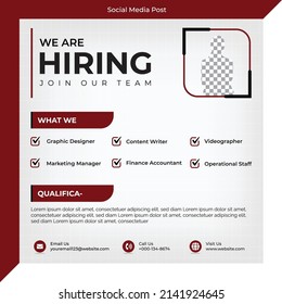 We Are Hiring Soical Media Post