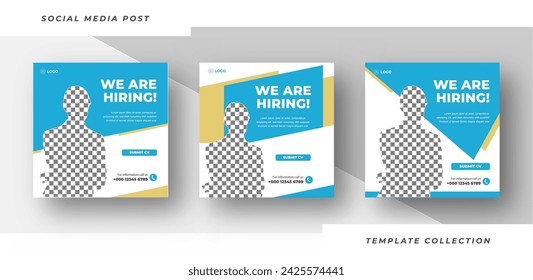 We are hiring square web banner design social media post banner design template