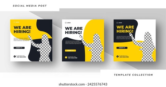 We are hiring square web banner design social media post banner design template