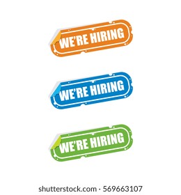 We are Hiring Sticker Labels