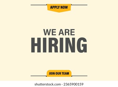We are hiring tag design vector 