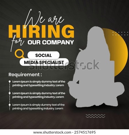 We are hiring template design template poster