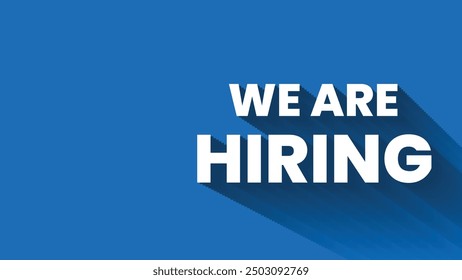 We are hiring text and join our team banner design. Hiring recruitment open vacancy. Hiring employee social media post vector illustration