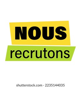 We are hiring text on franch language