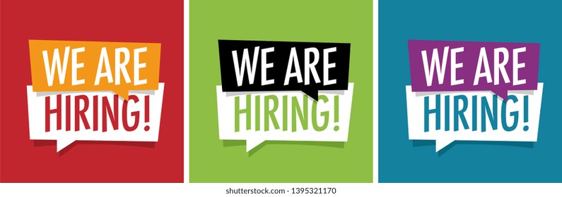 We are hiring in three colors