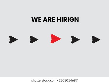 we are Hiring unique vector business banner