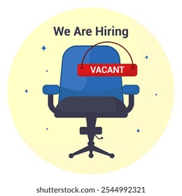 We Are Hiring Vacancy design with a chair