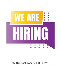 We are hiring vacancy signboard icon, Vacancy here icon banner, Join our team icon illustration