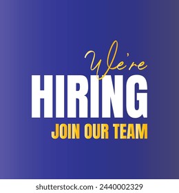 We are hiring vacancy signboard icon, Vacancy here icon banner, Join our team icon illustration
