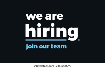 we are hiring vector banner