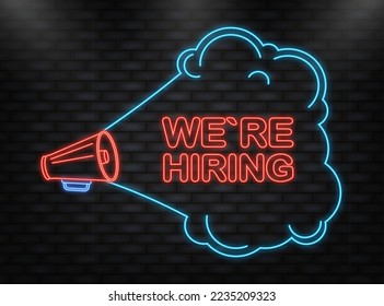 We re hiring. Vector flat illustration on white background