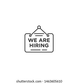 We are hiring. Vector icon.