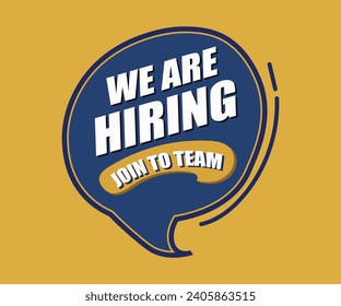 We Are Hiring Vector Illustration