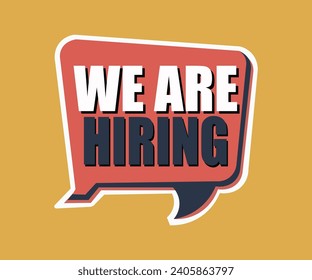 We Are Hiring Vector Illustration