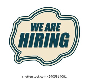 We Are Hiring Vector Illustration