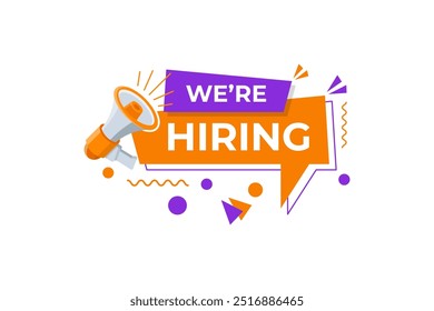 we are hiring vector illustration