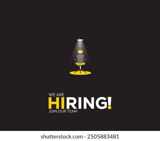 We are hiring. we're hiring creative concept. Hiring creative work. open vacancy design, Hiring social media poster design.