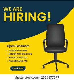 We are hiring. we're hiring creative concept. Hiring creative work. open vacancy design, Hiring social media poster design.