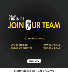 We are hiring. we're hiring creative concept.