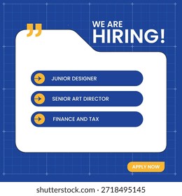 We are hiring. we're hiring creative concept. Hiring creative work. open vacancy design, Hiring social media poster design.