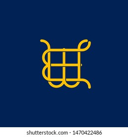 WE initial letter logo design