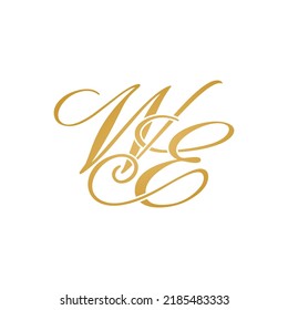 WE initial logo design vector stock