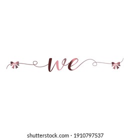 WE Initial logo handwriting modern luxury fashion