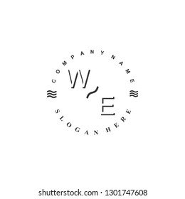 WE Initial logo template vector