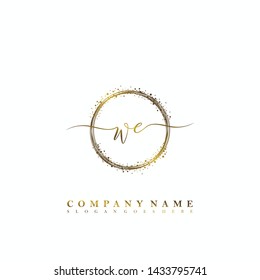 WE Initial luxury handwriting logo vector