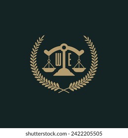 WE initials for law firm logo icon design vector image