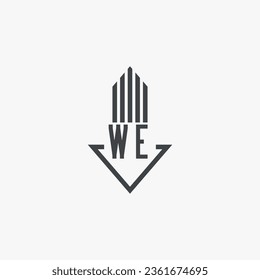 WE initials Real Estate Logo stock illustration. Logo vector