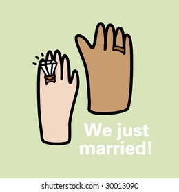 we just married