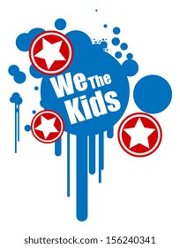 we the kids - Constitution Day Vector Illustration