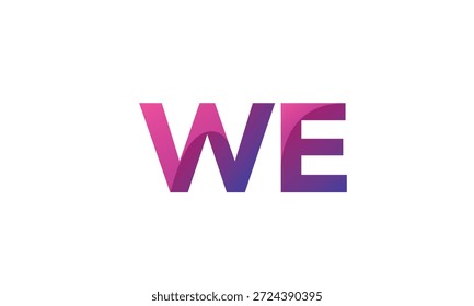 WE Letter Gradient Monogram Logo for Modern Business Branding