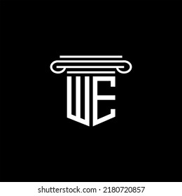 WE letter logo creative design with vector graphic