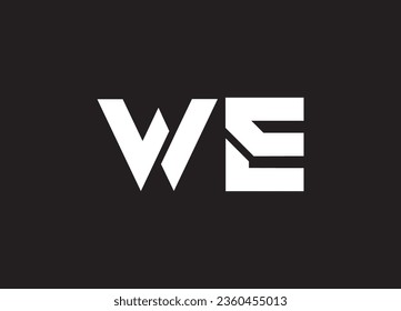 WE letter logo design and 