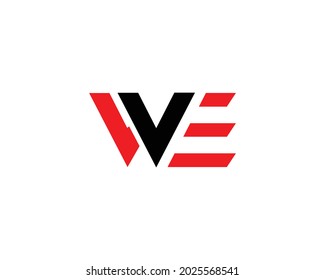 WE Letter Logo Design Creative Modern Vector.
