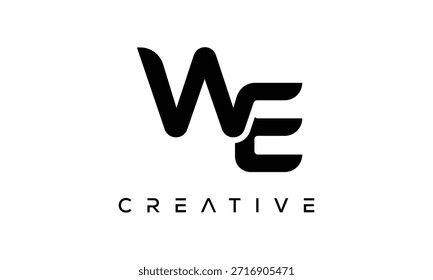 WE Letter Monogram Logo for Modern Creative Brand Identity