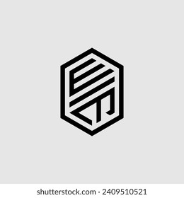 WE line geometric monogram with high quality professional design that will print well