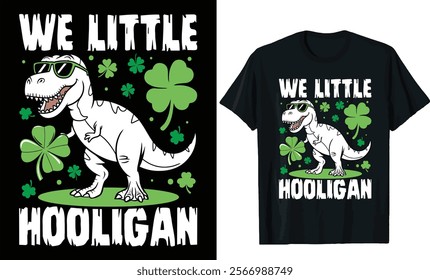 we little hooligan t shirt design.St patricks day t shirt design