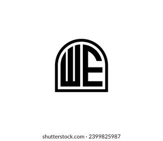 Plantilla vectorial de diseño de logotipo WE