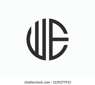 We Logo Monogram Design Template. W E Logo Design Vector Template.