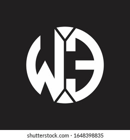 NOSOTROS Logotipo monograma con estilo de cinta circular