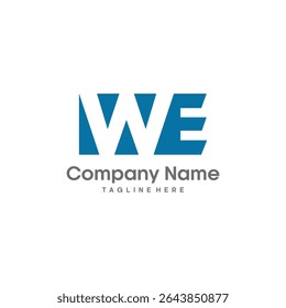 Image vectorielle logo WE. création du logo