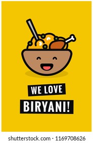 We Love Biryani Poster Design