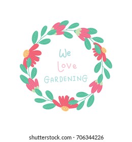 we love gardening with flower